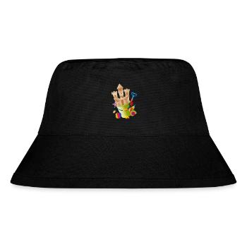 A sandcastle in a bucket awakens holiday feelings - Stanley/Stella Recycled Bucket Hat - black - Front
