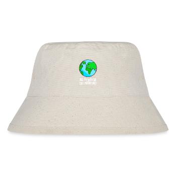 Das Leben ist ein Tag - Stanley/Stella recycelter Bucket Hat - Naturweiß - Vorne