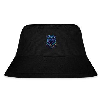 Graffiti Cyberpug - Stanley/Stella recycelter Bucket Hat - Schwarz - Vorne