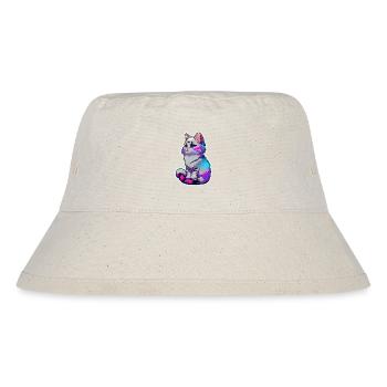 niedliche kleine graue Katze - Stanley/Stella recycelter Bucket Hat - Naturweiß - Vorne