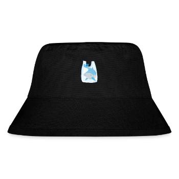 Bitte kein Plastik - Dolphin - Stanley/Stella recycelter Bucket Hat - Schwarz - Vorne