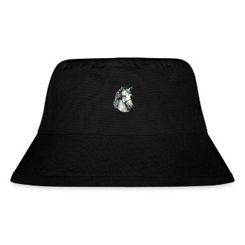Hapo, das audiophile Pferd - Stanley/Stella recycelter Bucket Hat - Schwarz - Vorne