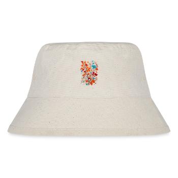 Blumen mit Nüsse - Stanley/Stella recycelter Bucket Hat - Naturweiß - Vorne