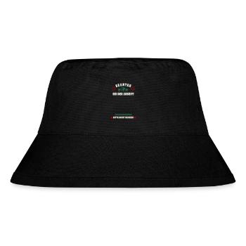 Schlafender Beamter - Stanley/Stella recycelter Bucket Hat - Schwarz - Vorne