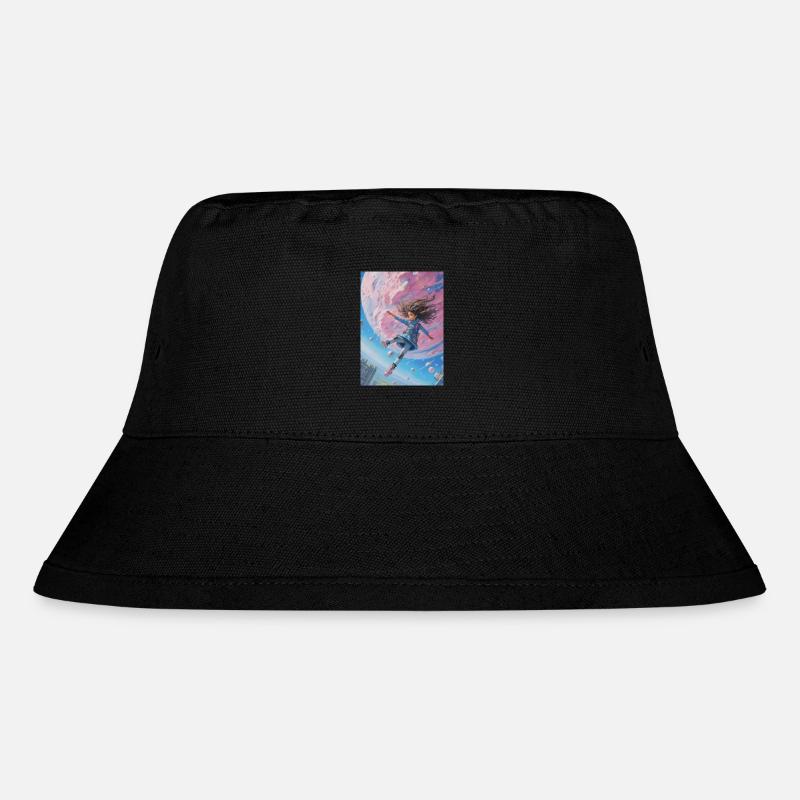 A girl falling into earth - Stanley/Stella recycelter Bucket Hat - Schwarz