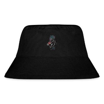 Inferno's Roar: Dragon with Red Eyes - Stanley/Stella Recycled Bucket Hat - black - Front