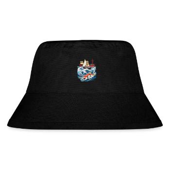 Lustige Sushi Fantasy Vintage Japan Aesthetic - Stanley/Stella recycelter Bucket Hat - Schwarz - Vorne