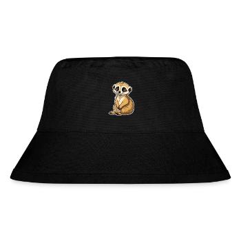 Meerkat Cute Illustration - Stanley/Stella Recycled Bucket Hat - black - Front