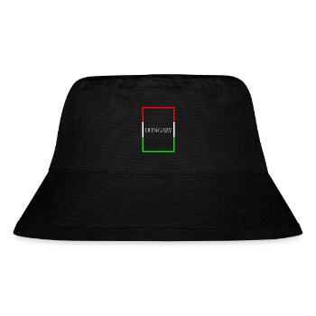 Ungarn, Hungary Statement Schriftzug mit Fahne - Stanley/Stella recycelter Bucket Hat - Schwarz - Vorne