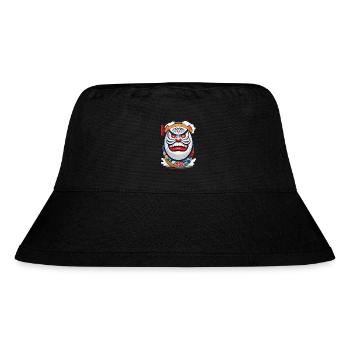 Japanischer Daruma Aesthetic Yokai Streetwear - Stanley/Stella recycelter Bucket Hat - Schwarz - Vorne