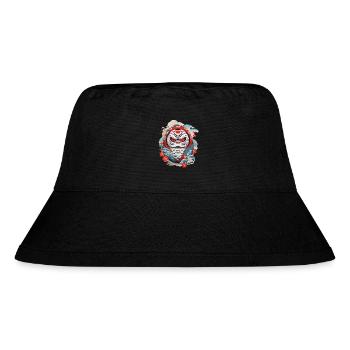 Japanischer Daruma Aesthetic Yokai Vintage - Stanley/Stella recycelter Bucket Hat - Schwarz - Vorne
