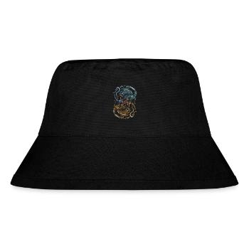 Wikinger Wölfe - Stanley/Stella recycelter Bucket Hat - Schwarz - Vorne