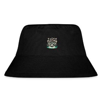 Camping Am Lagerfeuer Halloween Zombie Liebhaber - Stanley/Stella recycelter Bucket Hat - Schwarz - Vorne