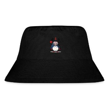 Japanischer Daruma Aesthetic Yokai Vintage Design - Stanley/Stella recycelter Bucket Hat - Schwarz - Vorne