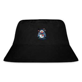 Japanischer Daruma Aesthetic Yokai Streetwear - Stanley/Stella recycelter Bucket Hat - Schwarz - Vorne