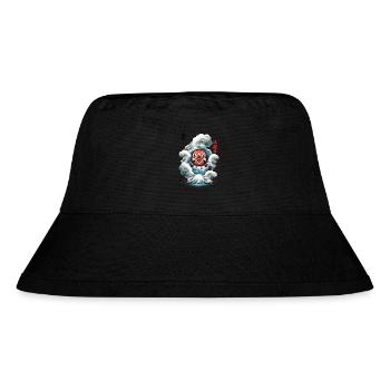 Japanischer Daruma Aesthetic Yokai Design - Stanley/Stella recycelter Bucket Hat - Schwarz - Vorne