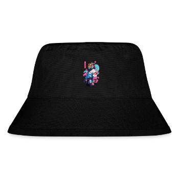Tiger Yokai Vaporwave Aesthetic Samurai Design - Stanley/Stella Recycled Bucket Hat - black - Front