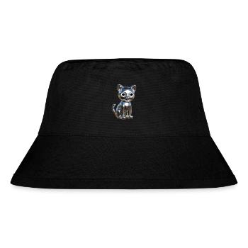 Metallic Chrom Elegance - Stanley/Stella recycelter Bucket Hat - Schwarz - Vorne