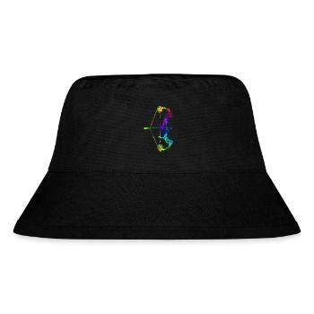 Bogenschießen Regenbogen Farben Polygon Sport - Stanley/Stella recycelter Bucket Hat - Schwarz - Vorne