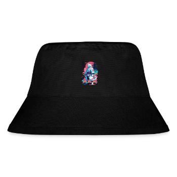 Chat samouraï Vaporwave Esthétique Japon Art - Bob recyclé Stanley/Stella - noir - Devant