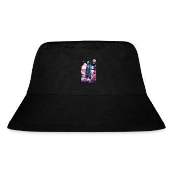 Oni Skeleton Samurai & Vaporwave Aesthetic Design - Stanley/Stella Recycled Bucket Hat - black - Front