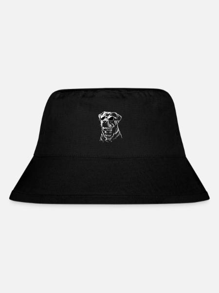 Rottweiler with glasses - Stanley/Stella Recycled Bucket Hat - black