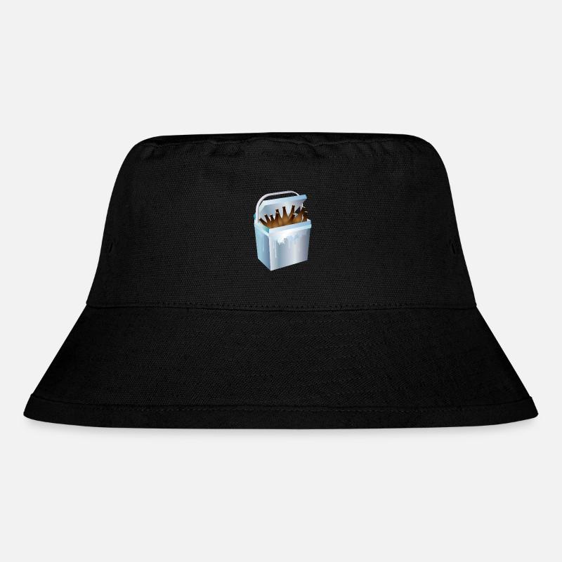 Kühlbox voller Bierflaschen – Sommer & Party Motiv - Stanley/Stella recycelter Bucket Hat - Schwarz