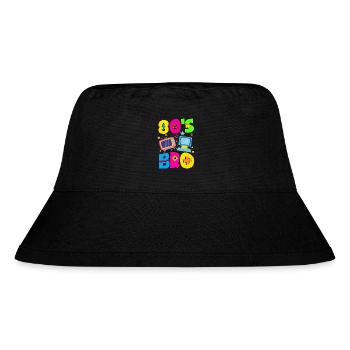 Retro Back to the 80s Vintage Design - Stanley/Stella recycelter Bucket Hat - Schwarz - Vorne