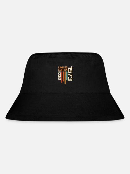 Vintage Oktober 1973 Retro Geburtstagsgeschenk - Stanley/Stella recycelter Bucket Hat - Schwarz