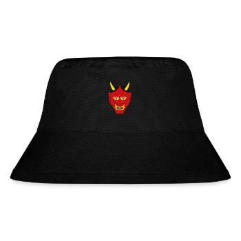 Japanische Maske N°3 - Stanley/Stella recycelter Bucket Hat - Schwarz - Vorne