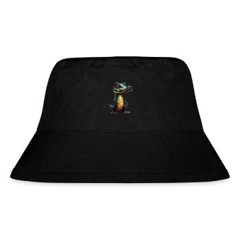 Baby Krokodil Alligator Kroko - Stanley/Stella recycelter Bucket Hat - Schwarz - Vorne