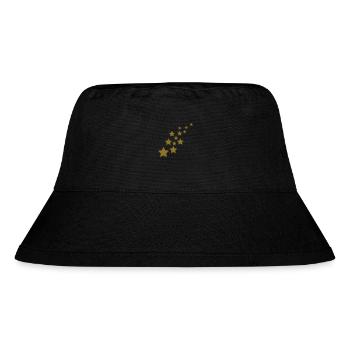 golden Sterne fliegen vom Himmel - Stanley/Stella recycelter Bucket Hat - Schwarz - Vorne