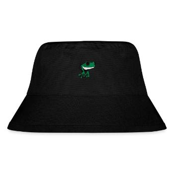 Frosch Loch witzig - Stanley/Stella recycelter Bucket Hat - Schwarz - Vorne