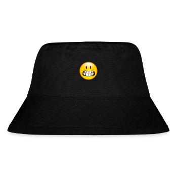 Smiley Glossy Fear - Stanley/Stella recycelter Bucket Hat - Schwarz - Vorne