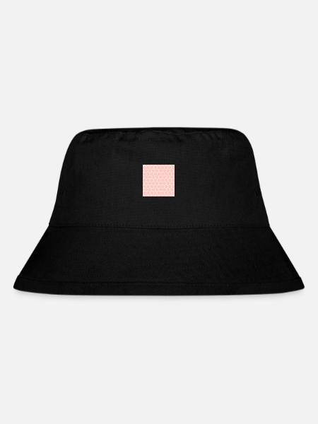 Rosa Waben-Muster - Stanley/Stella recycelter Bucket Hat - Schwarz