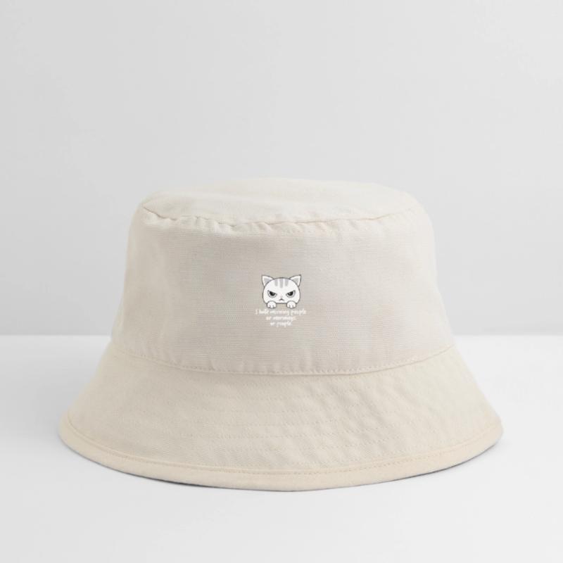 Ich hasse Morgenmenschen oder Morgen oder Menschen. Katze Stanley/Stella recycelter Bucket Hat