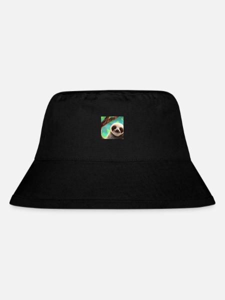 Süßes Faultier Poster - Stanley/Stella recycelter Bucket Hat - Schwarz