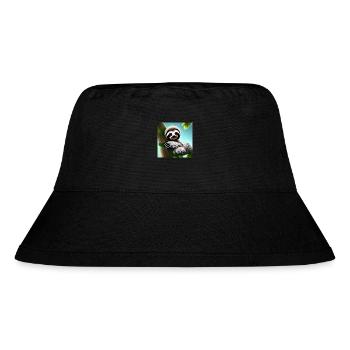 cute sloth on tree poster - Stanley/Stella Recycled Bucket Hat - black - Front