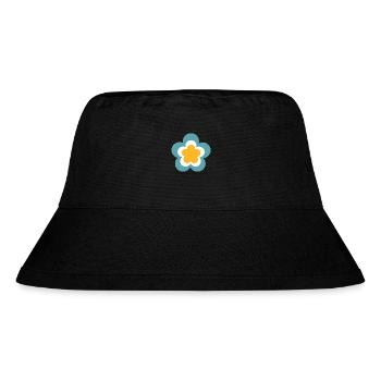 70s Flower Pattern Retro Hippie Flowers Power - Stanley/Stella Recycled Bucket Hat - black - Front