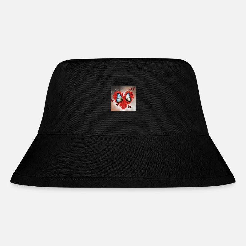 Schmetterlinge - Stanley/Stella recycelter Bucket Hat - Schwarz