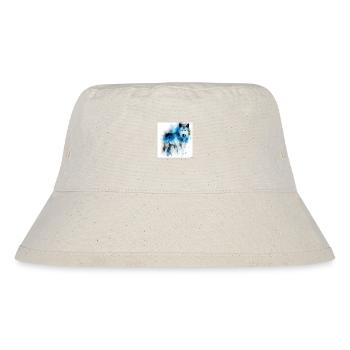 Watercolor Wolf - Stanley/Stella Recycled Bucket Hat - natural - Front