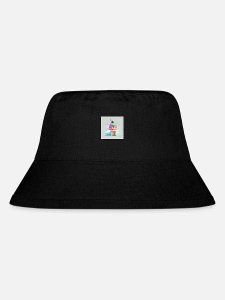 Eistüte im Cartoon-Stil - Stanley/Stella recycelter Bucket Hat - Schwarz