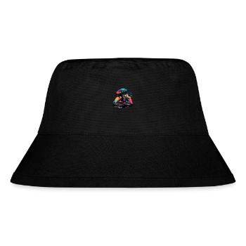 Trippy Magic Mushroom Artwork with Watercolors - Stanley/Stella Recycled Bucket Hat - black - Front