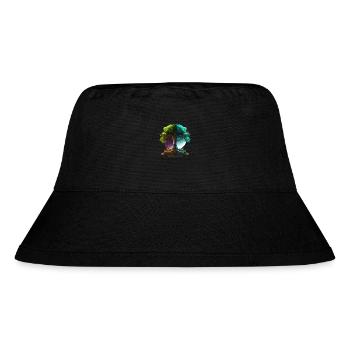 The multi-coloured tree of life, symbol of nature - Stanley/Stella Recycled Bucket Hat - black - Front