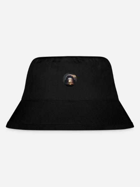Dunkler Wald Nebel Tor Geschenk - Stanley/Stella recycelter Bucket Hat - Schwarz