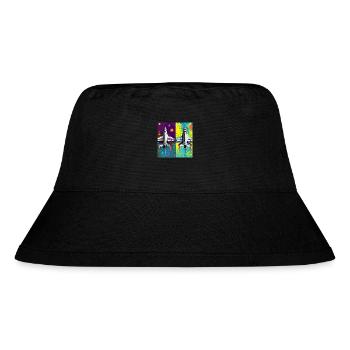 Space Shuttle Van Gogh - Stanley/Stella recycelter Bucket Hat - Schwarz - Vorne