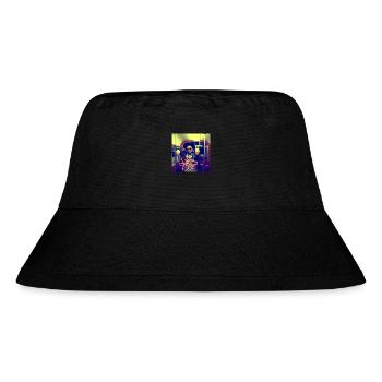 Sterne - Stanley/Stella recycelter Bucket Hat - Schwarz - Vorne