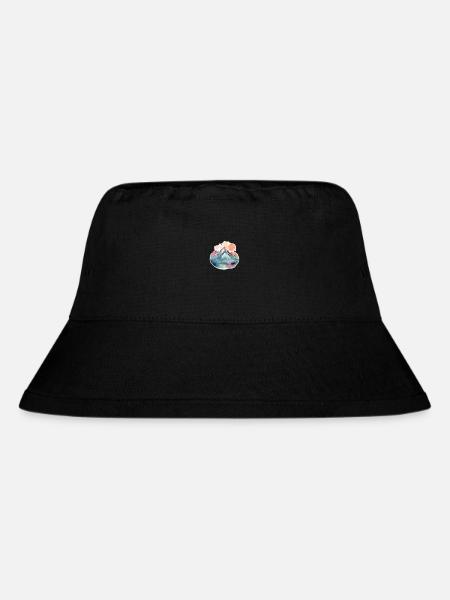 Mountain Landscape with Full Moon 2 - Stanley/Stella recycelter Bucket Hat - Schwarz