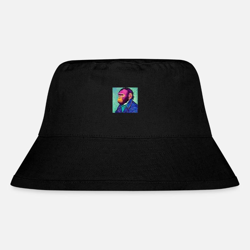 Monkey van gogh - Stanley/Stella Recycled Bucket Hat - black