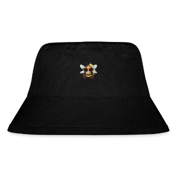 Biene - Stanley/Stella recycelter Bucket Hat - Schwarz - Vorne